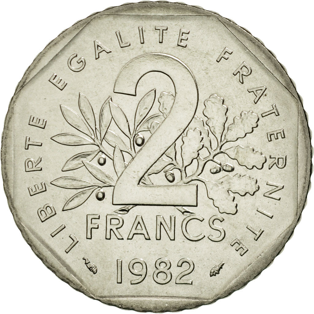 Coin, France, Semeuse, 2 Francs, 1982, Paris, MS(65-70), Nickel, KM:942.1