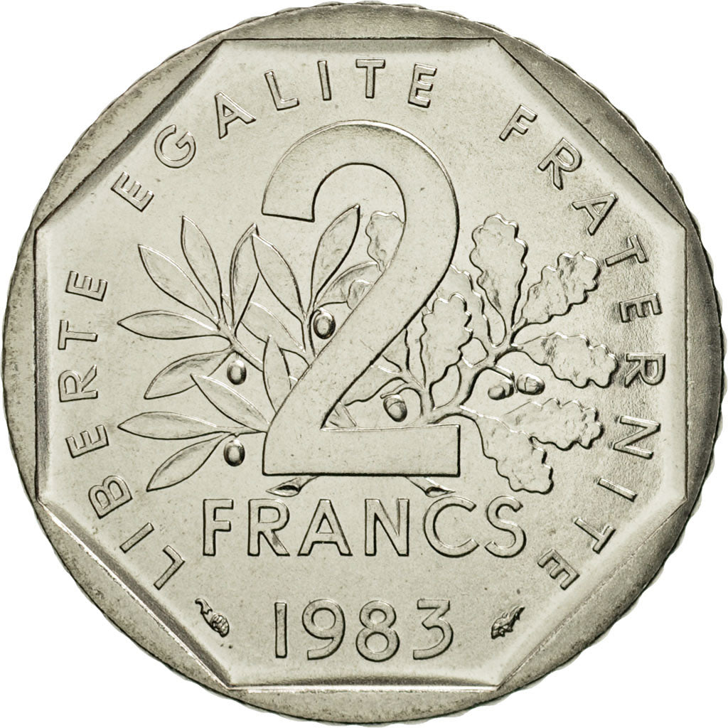 Monnaie, France, Semeuse, 2 Francs, 1983, Paris, FDC, Nickel, KM:942.1