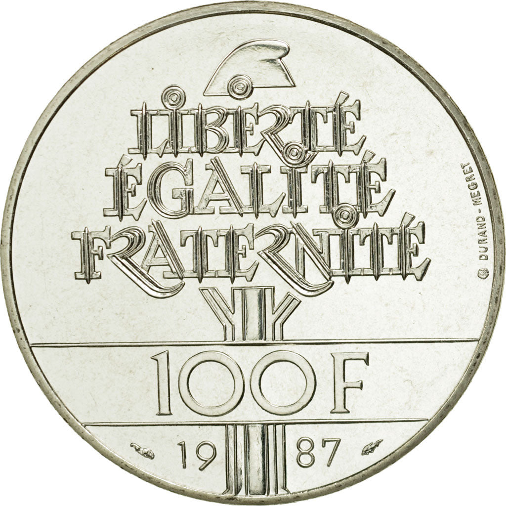 Moneta, Francia, Lafayette, 100 Francs, 1987, Paris, FDC, Argento, KM:962