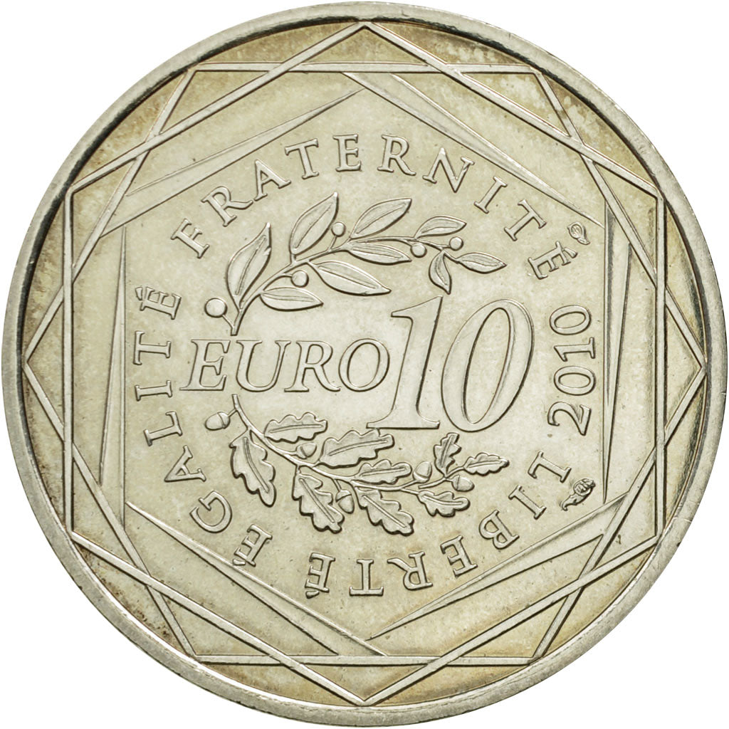 Coin, France, 10 Euro, Bourgogne, 2010, MS(63), Silver, KM:1649