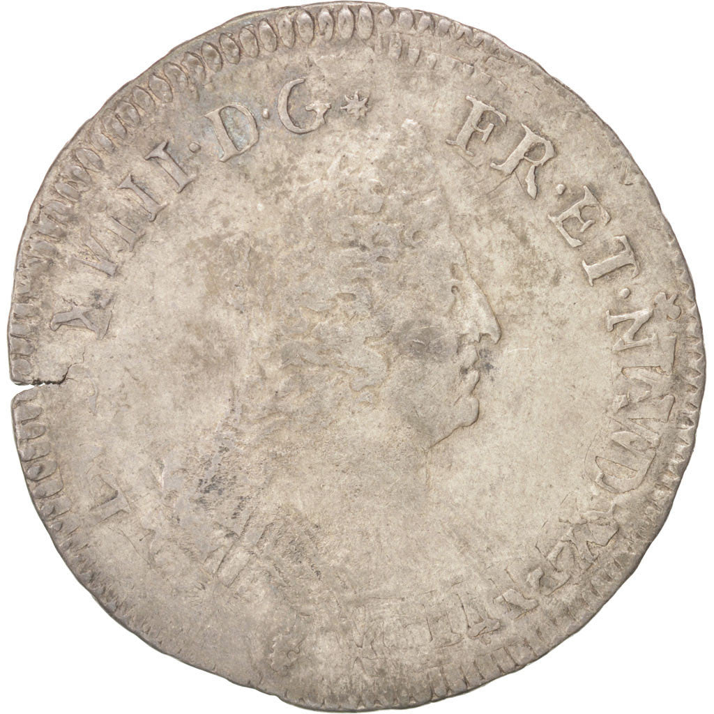 Munten, Frankrijk, Louis XIV, 1/2 Écu aux 8L 2e type, 1/2 ECU, 45 Sols, 1704
