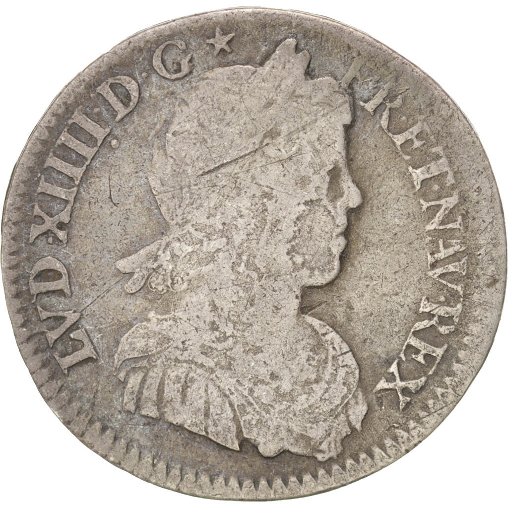 Moneta, Francia, Louis XIV, 1/12 Écu à la mèche longue, 1/12 ECU, 10 Sols