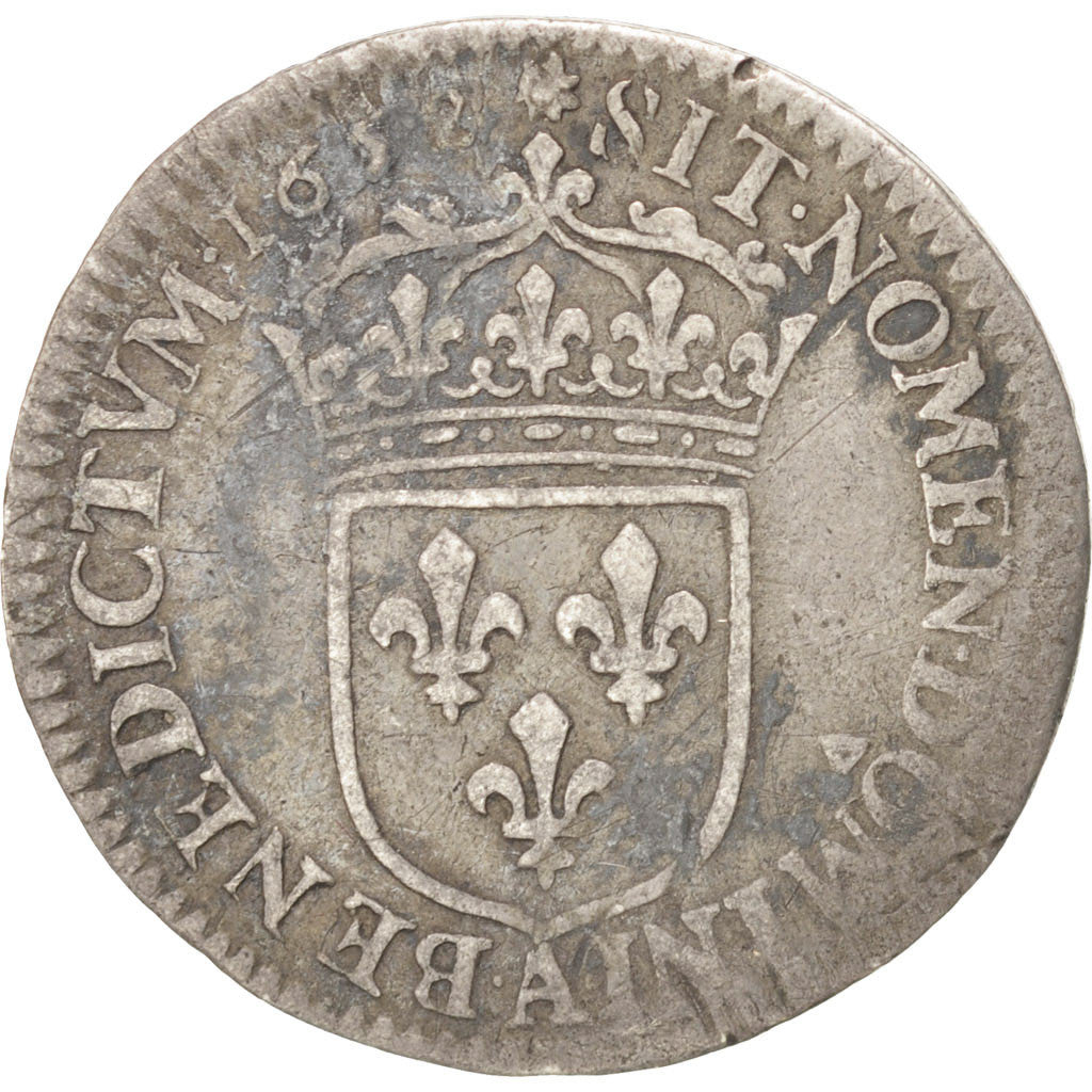 Moneta, Francia, Louis XIV, 1/12 Écu à la mèche longue, 1/12 ECU, 10 Sols