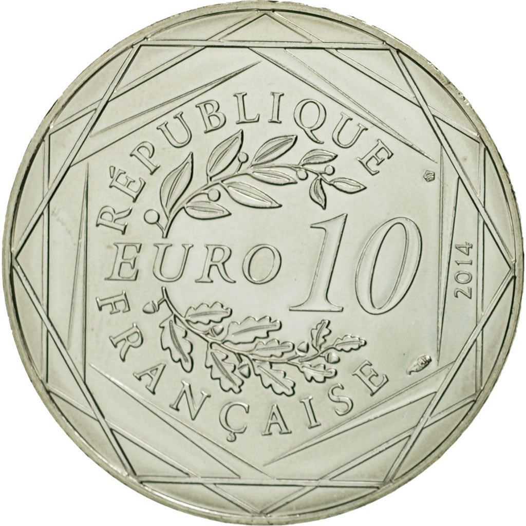 Coin, France, 10 Euro, Liberté Hiver Sempé, 2014, MS(63), Silver