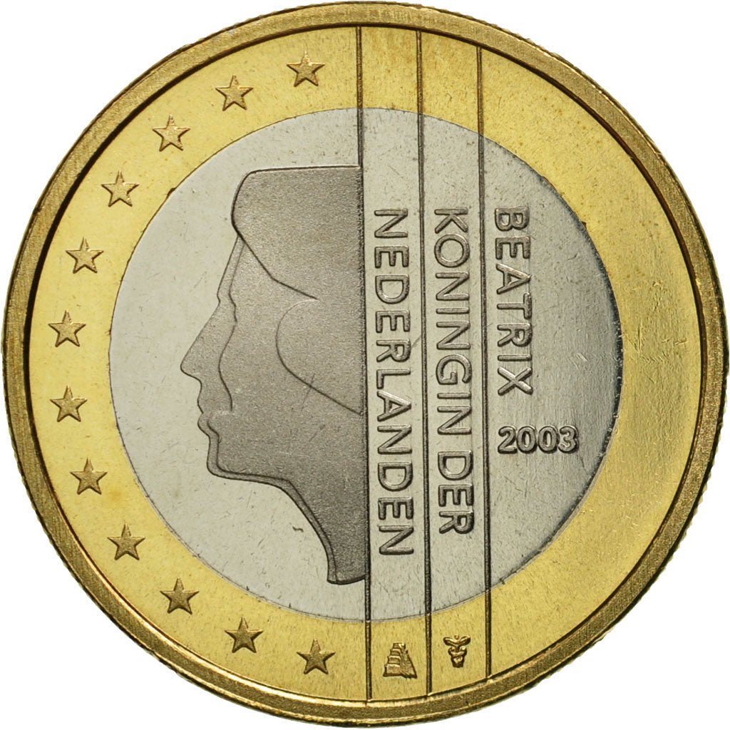 Holandia, Euro, 2003, Utrecht, MS(65-70), Bimetaliczny, KM:240