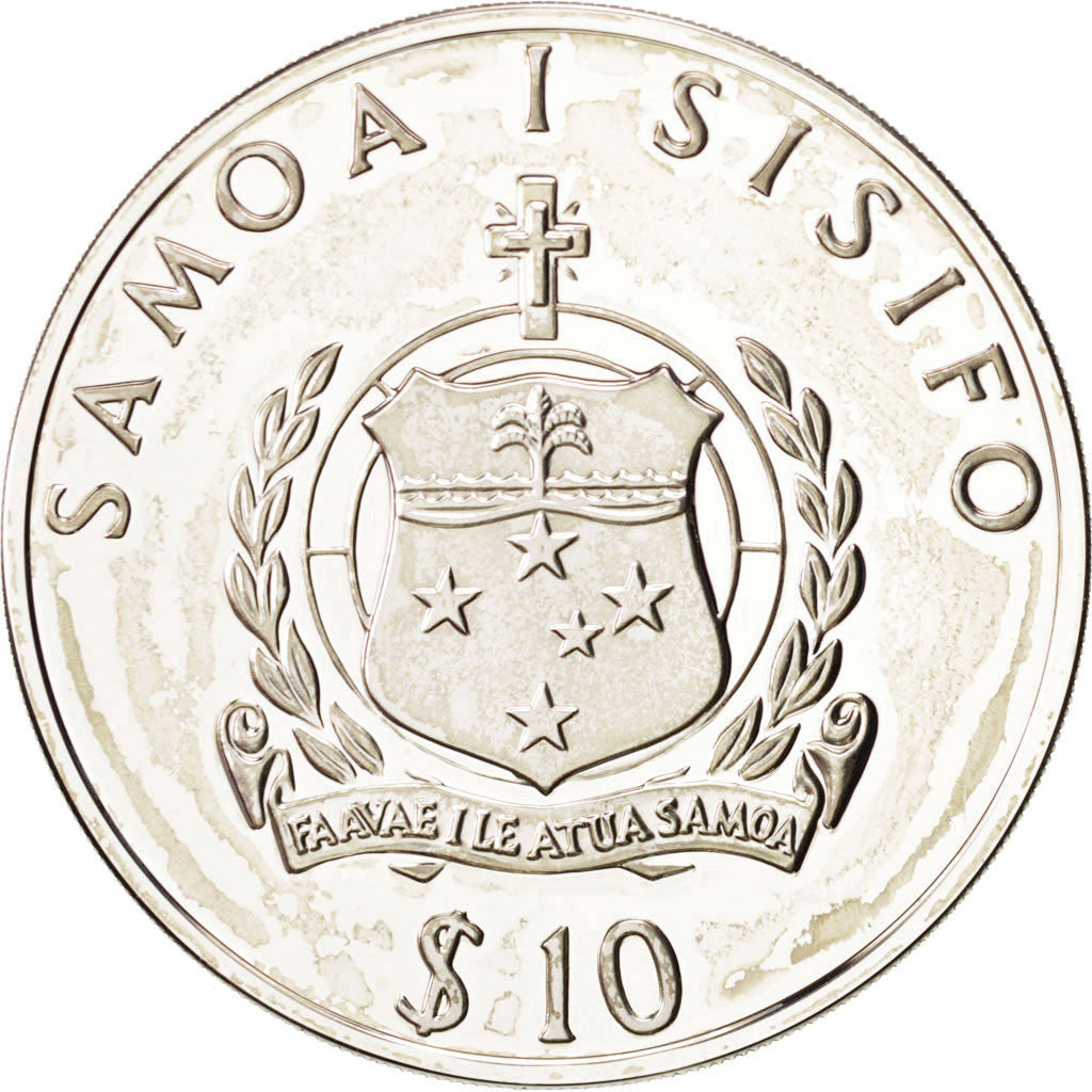 Coin, Samoa, 10 Tala, 1993, MS(65-70), Silver, KM:97