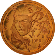 Coin, France, 2 Euro Cent, 1999, MS(65-70), Copper Plated Steel, KM:1283