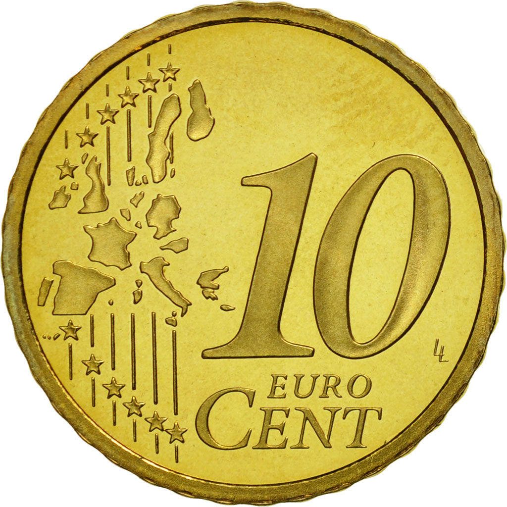 Coin, France, 10 Euro Cent, 2000, MS(65-70), Brass, KM:1285