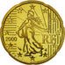 Coin, France, 20 Euro Cent, 2000, MS(65-70), Brass, KM:1286