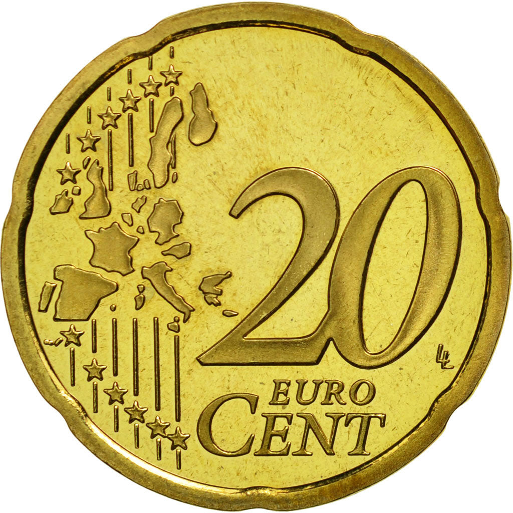 Coin, France, 20 Euro Cent, 2000, MS(65-70), Brass, KM:1286