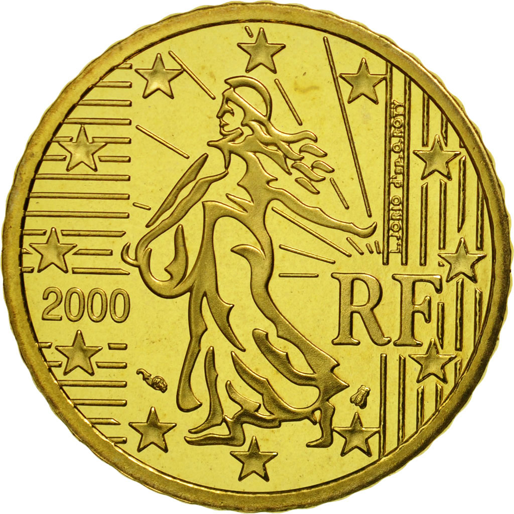 Coin, France, 50 Euro Cent, 2000, MS(65-70), Brass, KM:1287