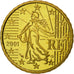 Coin, France, 10 Euro Cent, 2001, MS(65-70), Brass, KM:1285