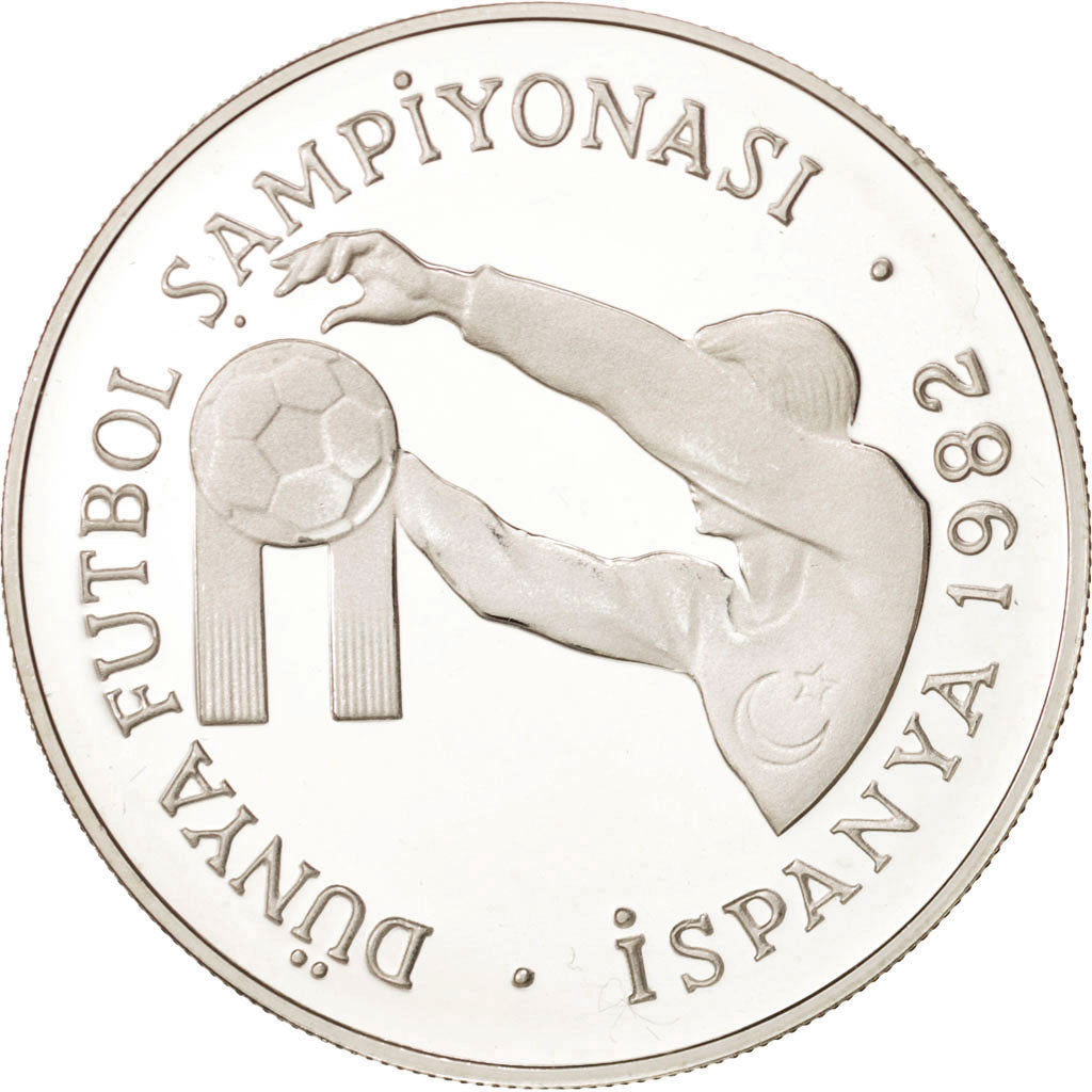 Coin, Turkey, 500 Lira, 1982, MS(65-70), Silver, KM:953