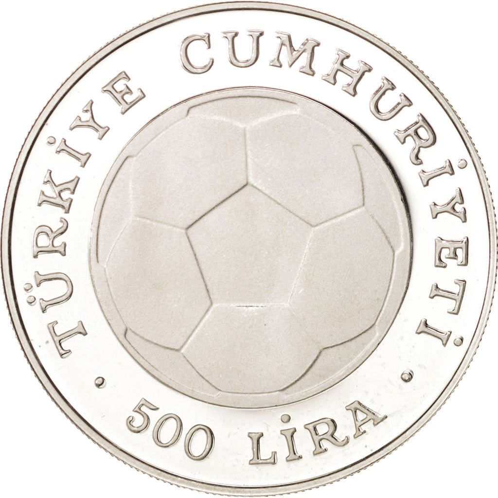 Coin, Turkey, 500 Lira, 1982, MS(65-70), Silver, KM:953