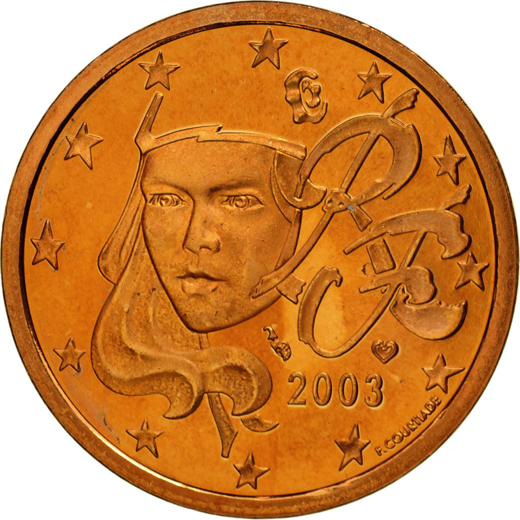 Coin, France, 5 Euro Cent, 2003, MS(65-70), Copper Plated Steel, KM:1284