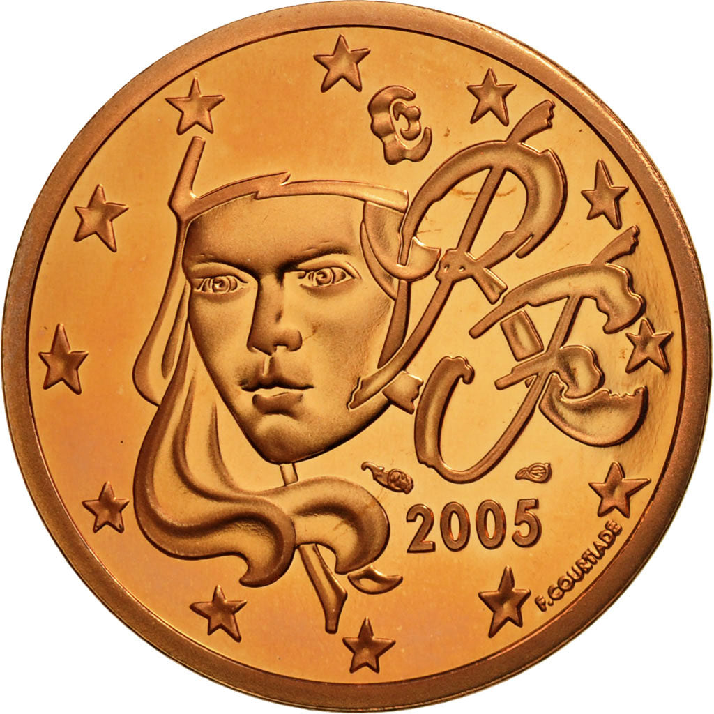 Münze, Frankreich, 5 Euro Cent, 2005, STGL, Copper Plated Steel, KM:1284