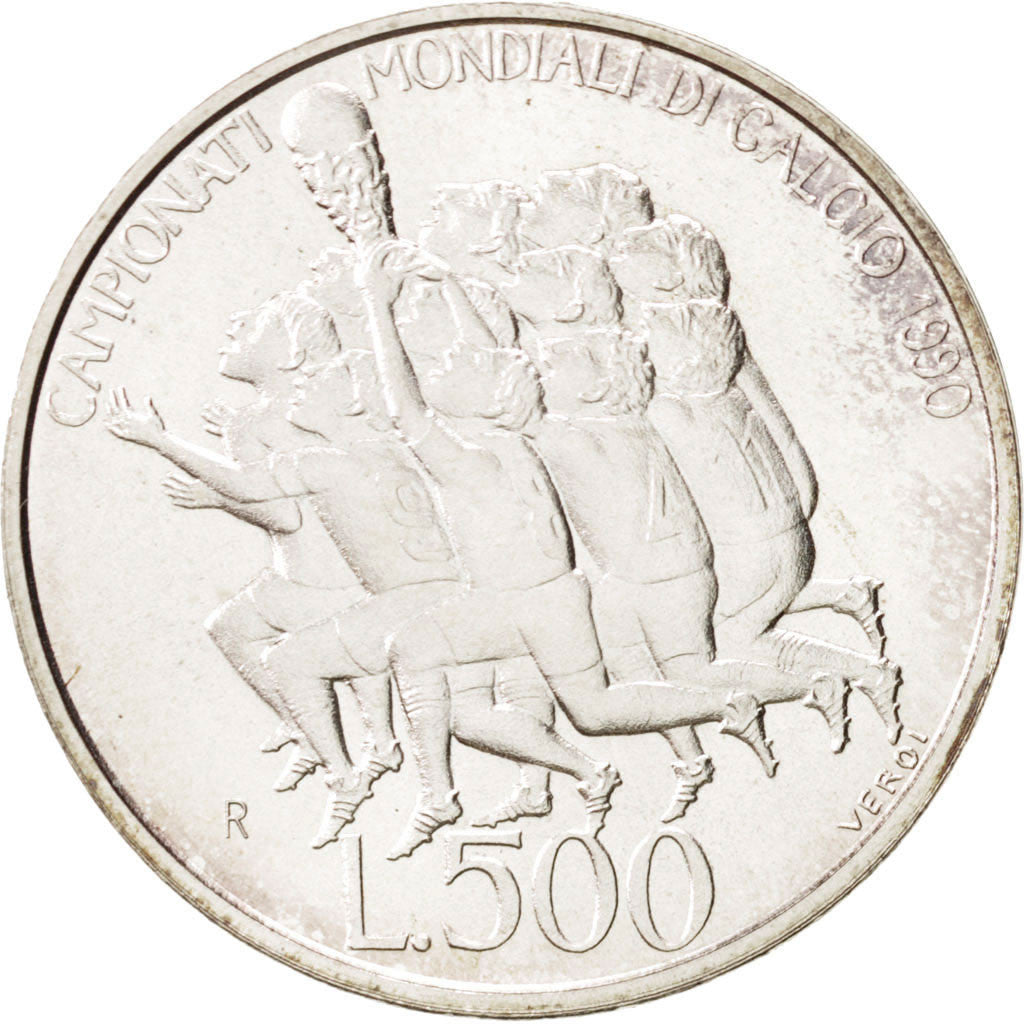 Coin, San Marino, 500 Lire, 1990, MS(63), Silver, KM:246