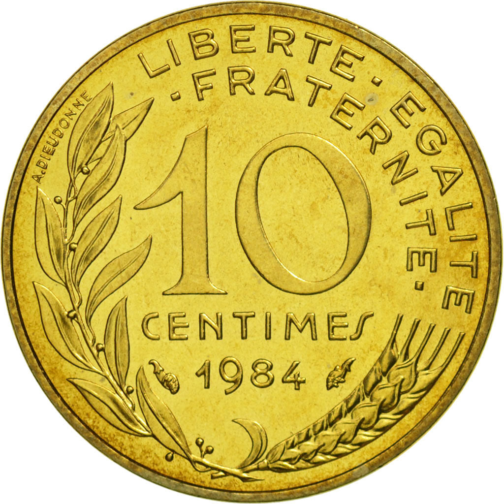 Coin, France, Marianne, 10 Centimes, 1984, Paris, MS(65-70), Aluminum-Bronze