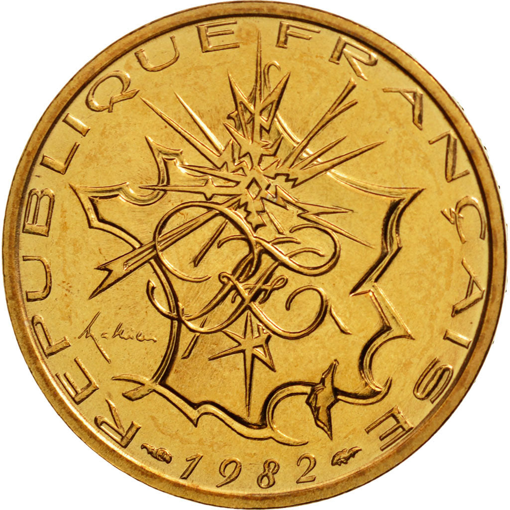 Coin, France, Mathieu, 10 Francs, 1982, Paris, MS(65-70), Nickel-brass, KM:940