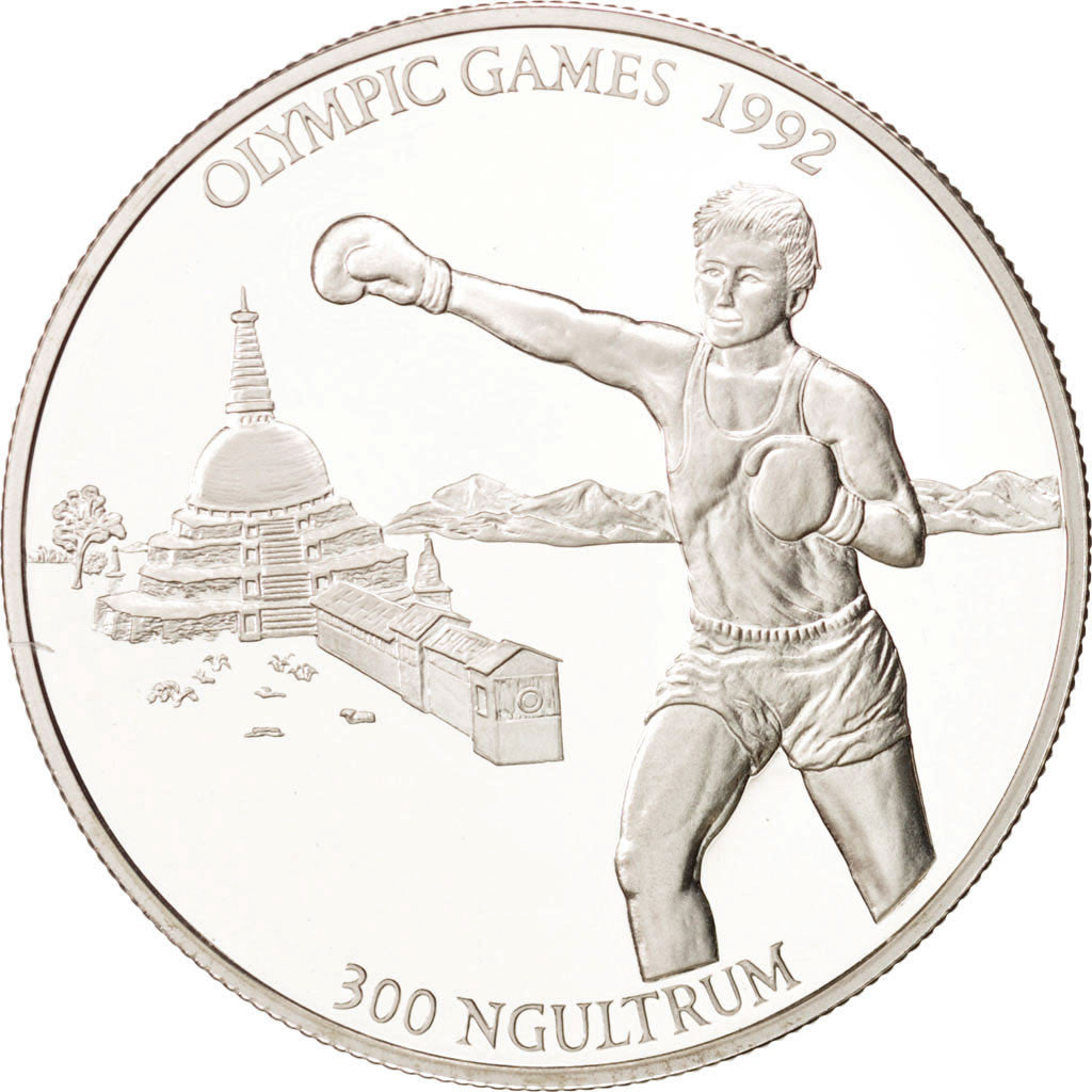 Coin, Bhutan, 300 Ngultrums, 1992, MS(65-70), Silver, KM:77
