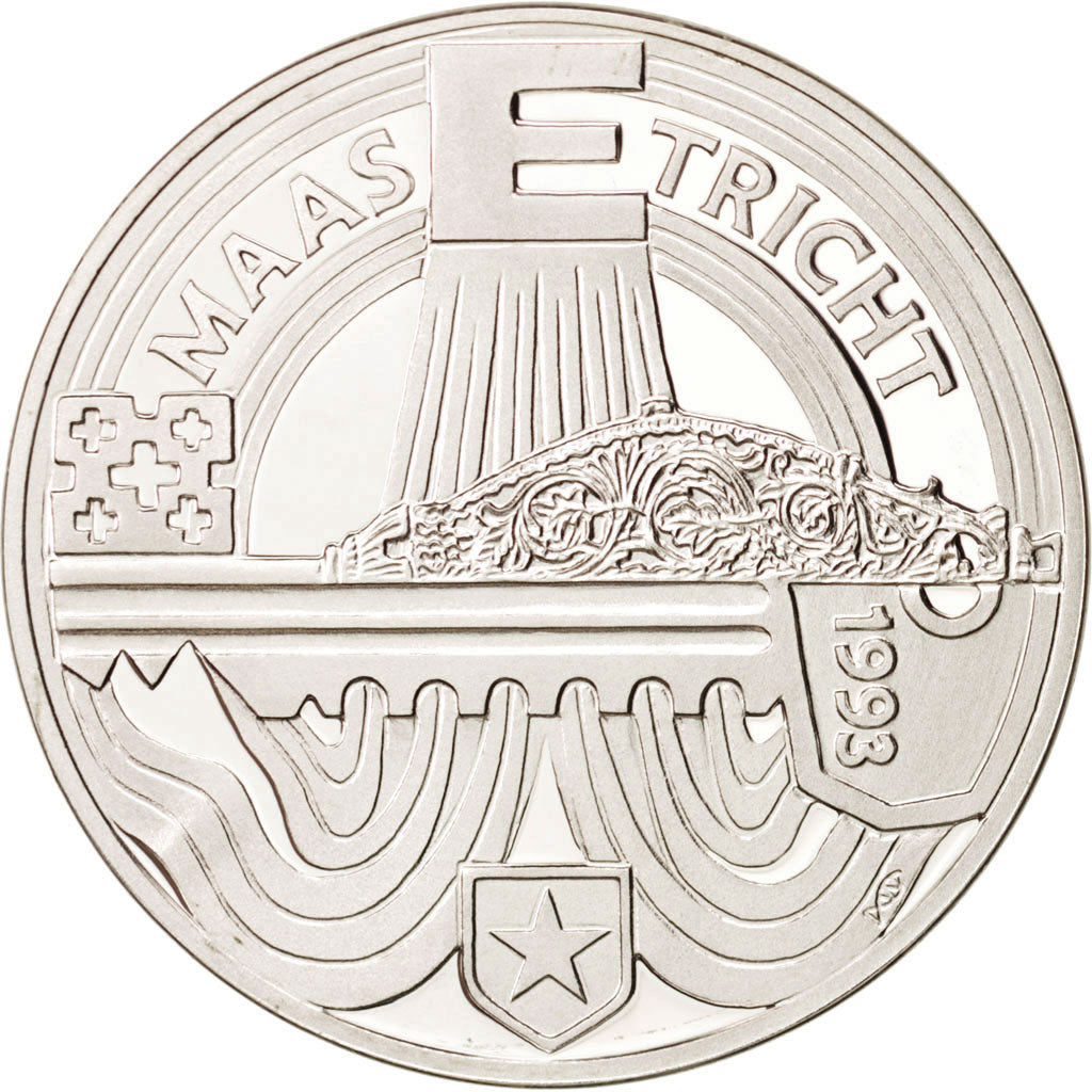 Coin, Netherlands, Beatrix, 25 Ecu, 1993, MS(65-70), Silver, KM:71.1