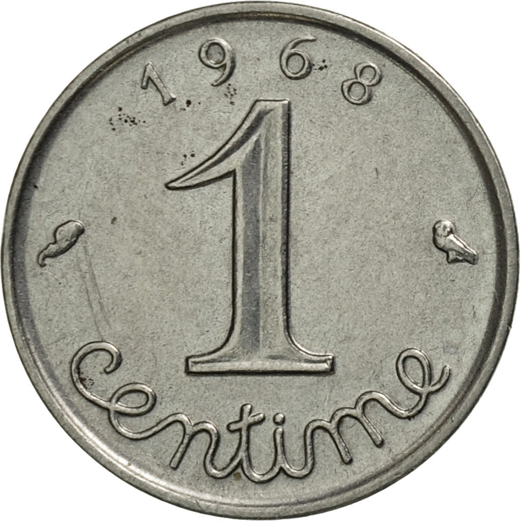 Moneda, Francia, Épi, Centime, 1968, Paris, EBC, Acero inoxidable, KM:928