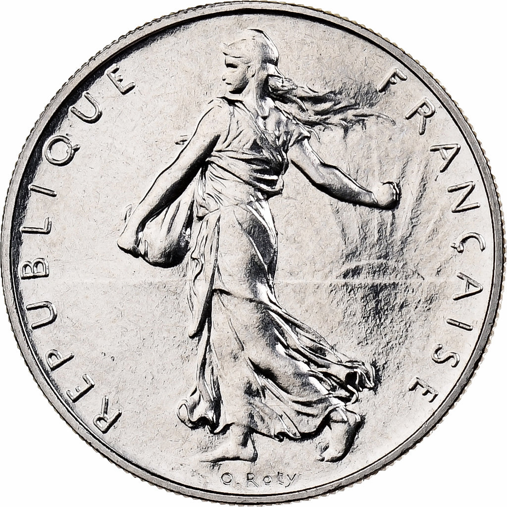 France, 1 Franc, Semeuse, 1996, Pessac, BU, Nickel, NGC, MS66, Gadoury:474
