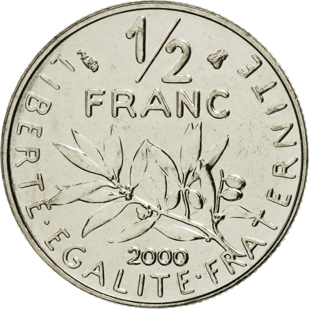 Monnaie, France, Semeuse, 1/2 Franc, 2000, Paris, FDC, Nickel, KM:931.2