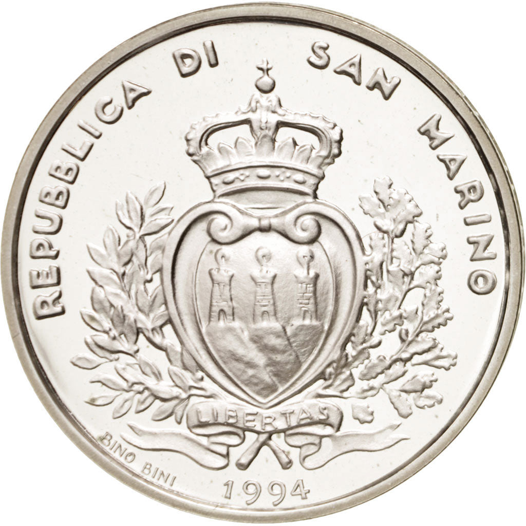 Coin, San Marino, 1000 Lire, 1994, MS(65-70), Silver, KM:316