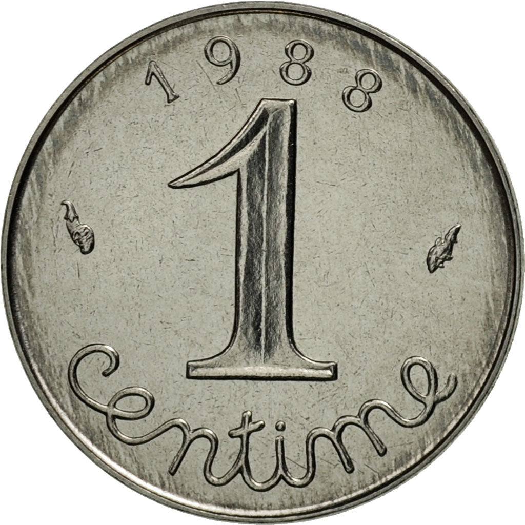 Moneda, Francia, Épi, Centime, 1988, Paris, FDC, Acero inoxidable, KM:928
