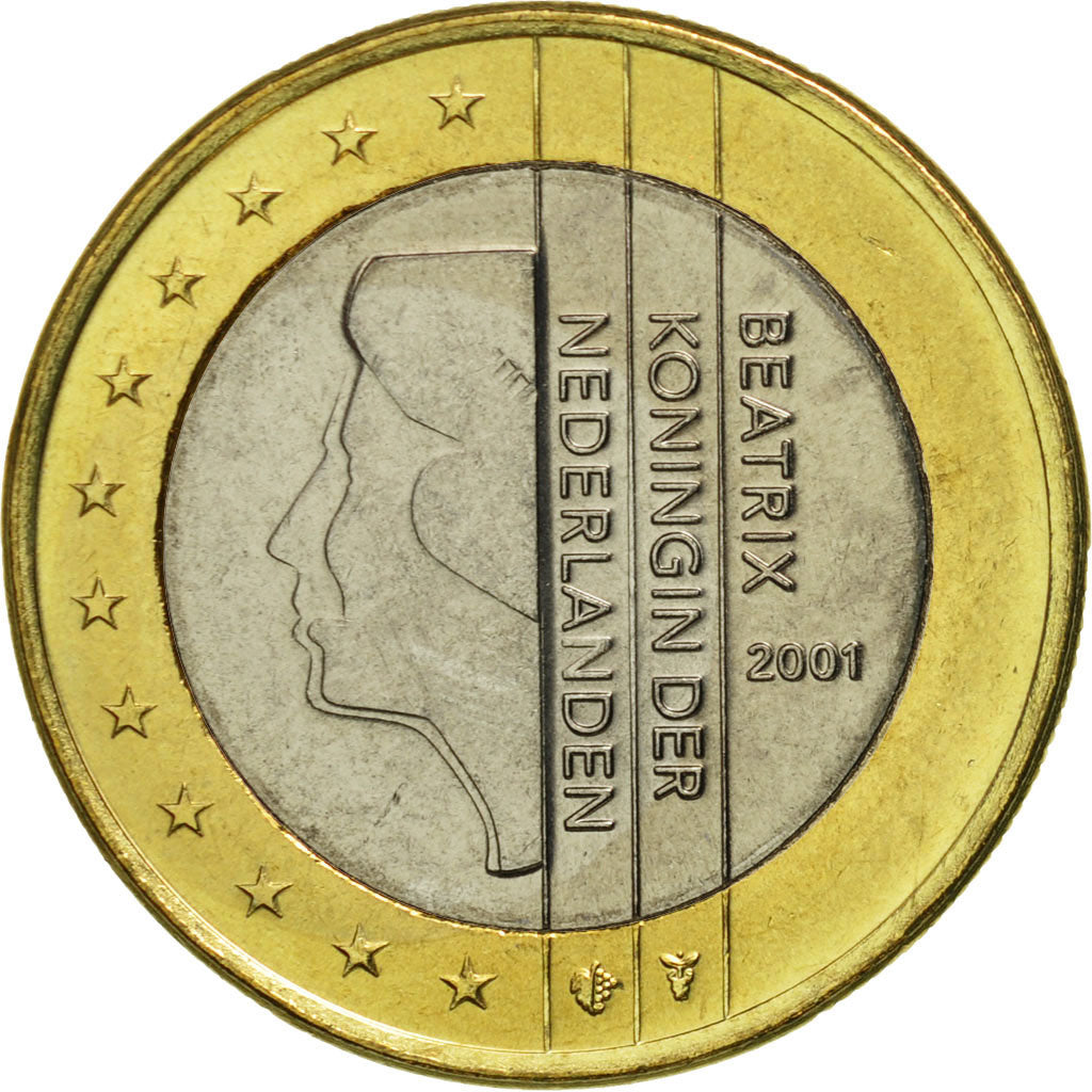Pays-Bas, Euro, 2001, FDC, Bi-Metallic, KM:240