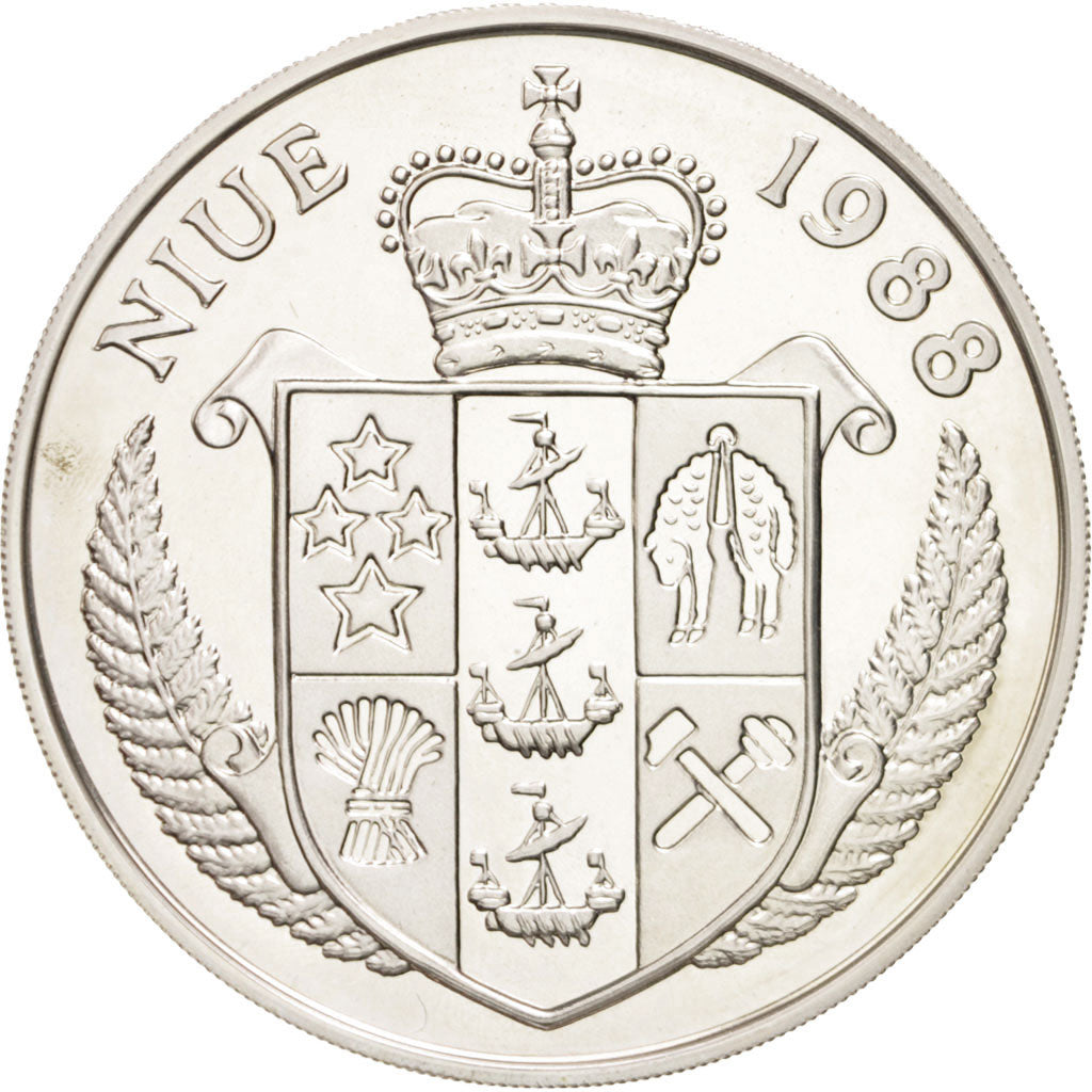 Coin, Niue, Elizabeth II, 50 Dollars, 1989, MS(65-70), Silver, KM:13