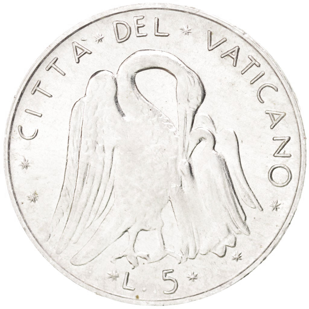 Monnaie, Cité du Vatican, Paul VI, 5 Lire, 1975, SPL, Aluminium, KM:118