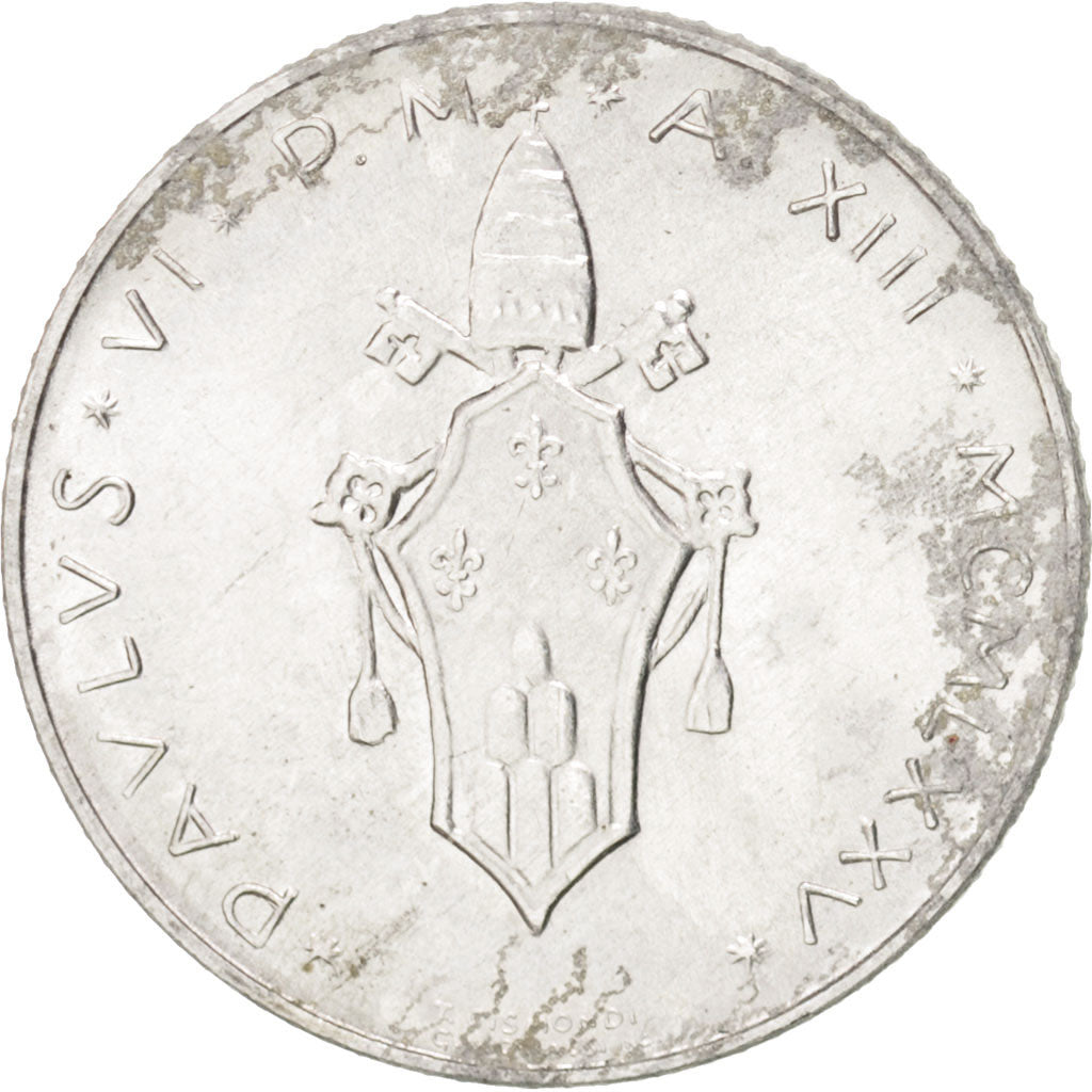 Münze, Vatikanstadt, Paul VI, 2 Lire, 1975, UNZ, Aluminium, KM:117