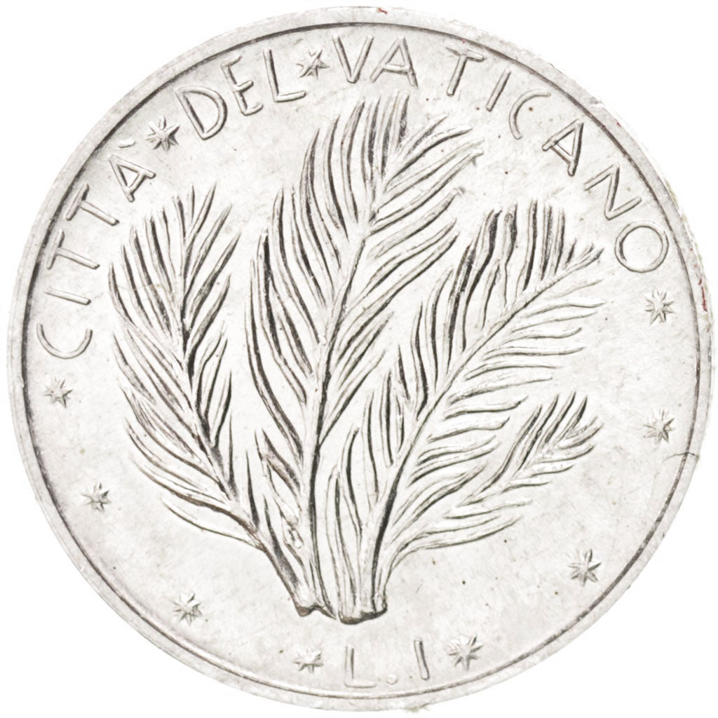 Coin, VATICAN CITY, Paul VI, Lira, 1975, MS(63), Aluminum, KM:116