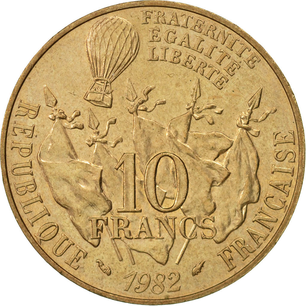 Coin, France, Gambetta, 10 Francs, 1982, Paris, MS(63), Nickel-Bronze, KM:950