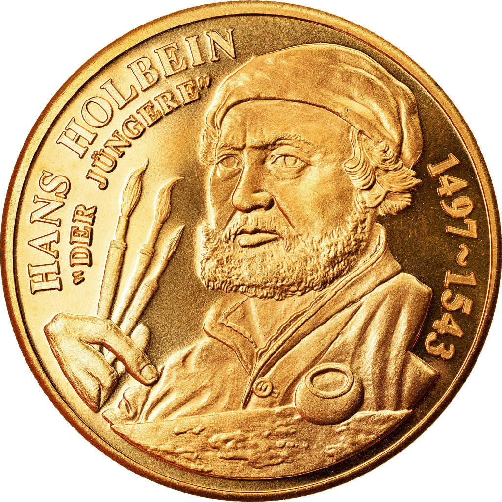 Switzerland, Medal, Hans Holbein, Der Jüngere, MS(64), Copper-Nickel Gilt
