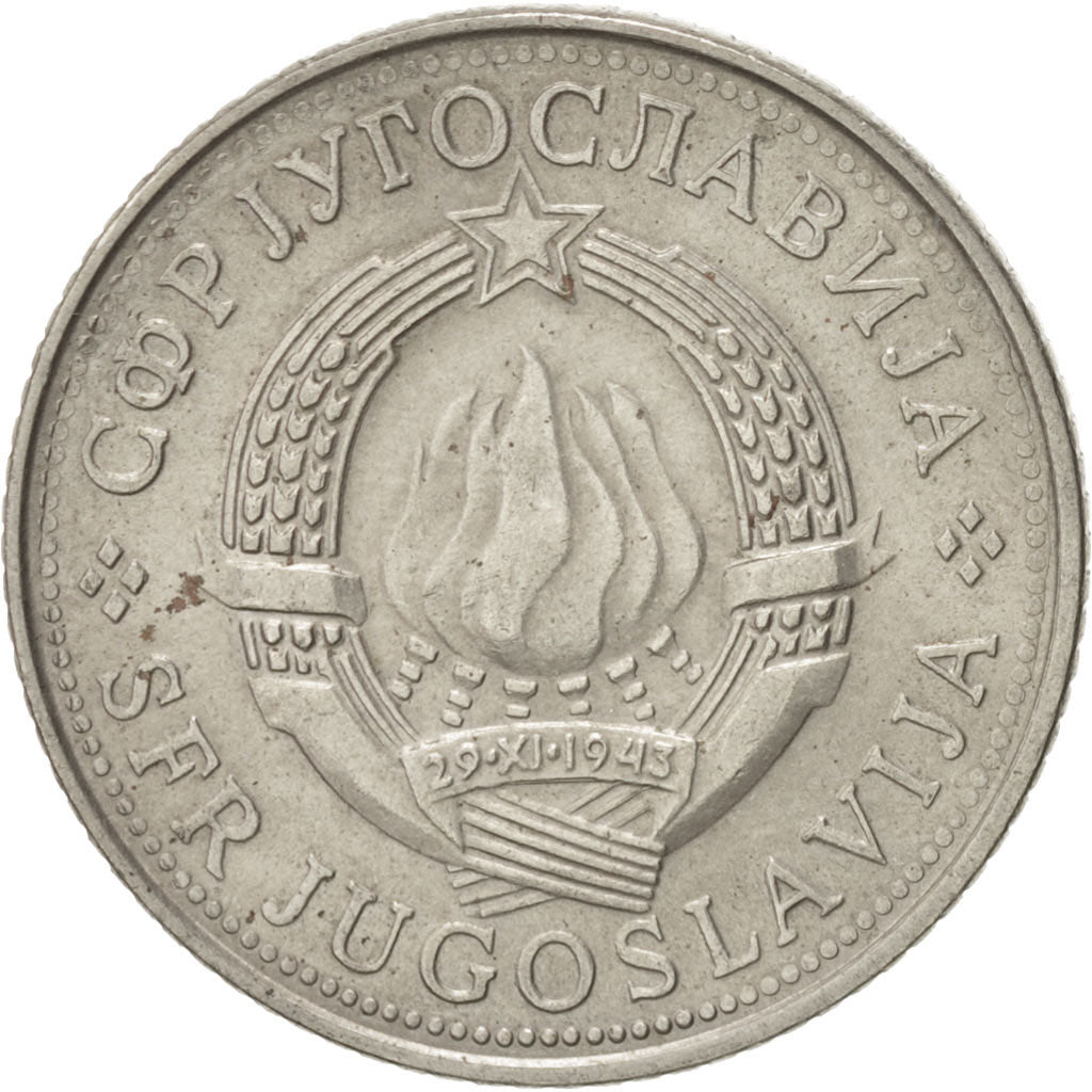 Coin, Yugoslavia, 5 Dinara, 1976, AU(50-53), Copper-Nickel-Zinc, KM:58