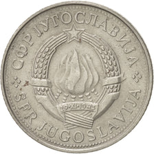 Coin, Yugoslavia, 5 Dinara, 1976, AU(50-53), Copper-Nickel-Zinc, KM:58