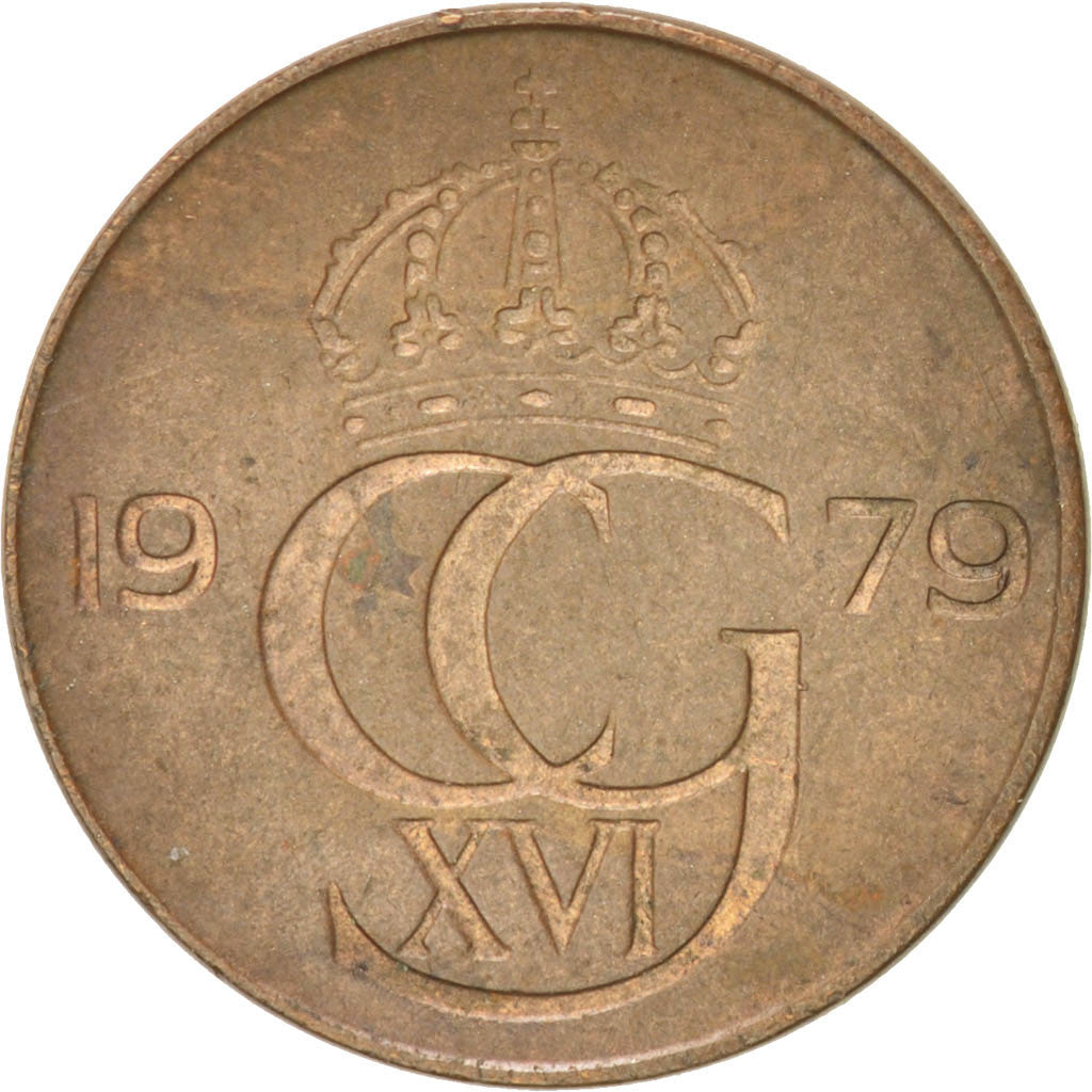 Monnaie, Suède, Carl XVI Gustaf, 5 Öre, 1979, TTB, Bronze, KM:849