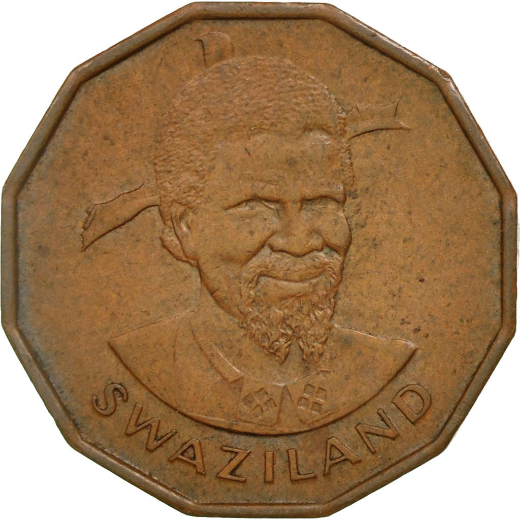 Coin, Swaziland, Sobhuza II, Cent, 1974, British Royal Mint, AU(50-53), Bronze