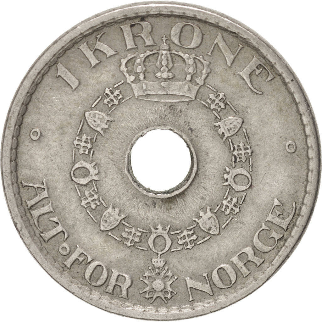 Coin, Norway, Haakon VII, Krone, 1946, EF(40-45), Copper-nickel, KM:385