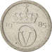Moneta, Norvegia, Olav V, 10 Öre, 1985, BB+, Rame-nichel, KM:416