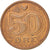 Moneta, Dania, Margrethe II, 50 Öre, 1994, Brondby, AU(55-58), Bronze, KM:866.2