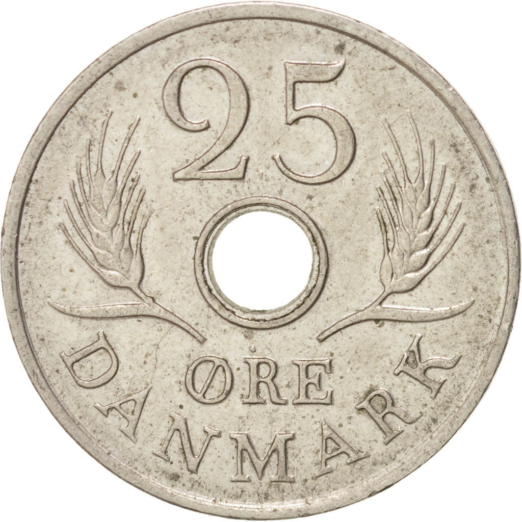 Münze, Dänemark, Frederik IX, 25 Öre, 1968, Copenhagen, SS, Copper-nickel