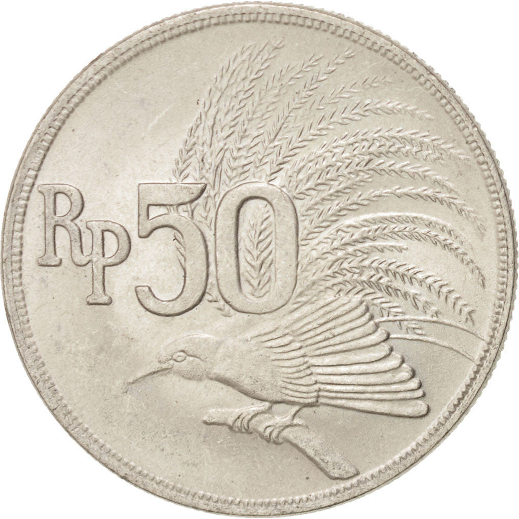 Coin, Indonesia, 50 Rupiah, 1971, AU(55-58), Copper-nickel, KM:35