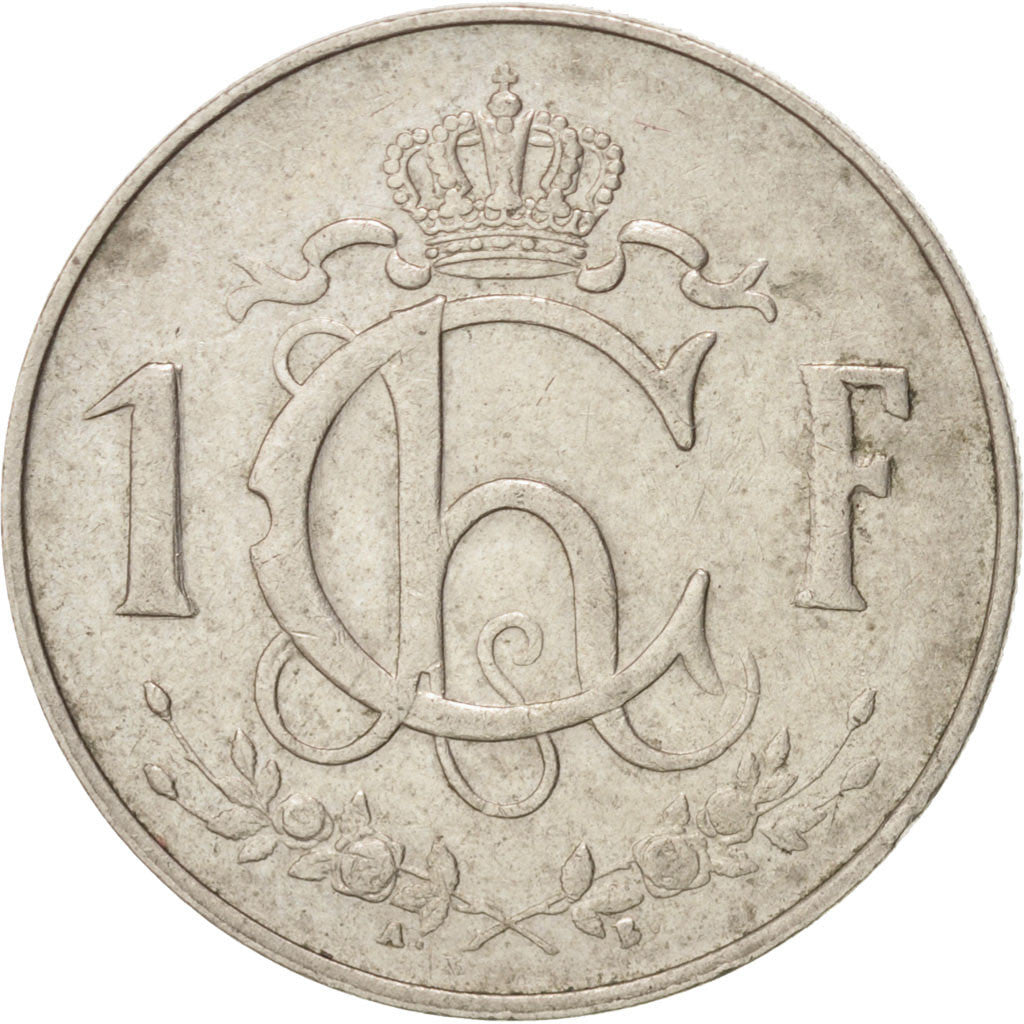 Coin, Luxembourg, Charlotte, Franc, 1964, EF(40-45), Copper-nickel, KM:46.2