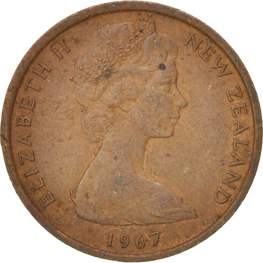 Monnaie, Nouvelle-Zélande, Elizabeth II, Cent, 1967, TTB+, Bronze, KM:31.1
