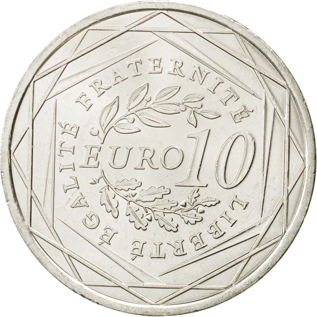 Moneta, Francia, 10 Euro, Semeuse, 2009, SPL, Argento