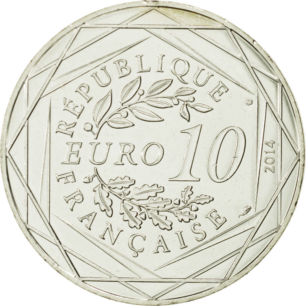 Coin, France, 10 Euro, Fraternité Printemps Sempé, 2014, MS(63), Silver